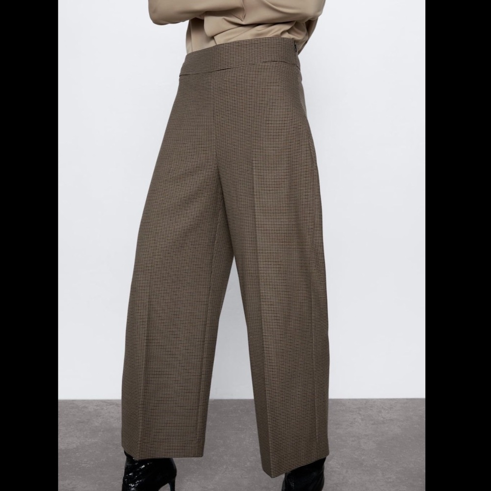 Zara plaid culottes XS NWT